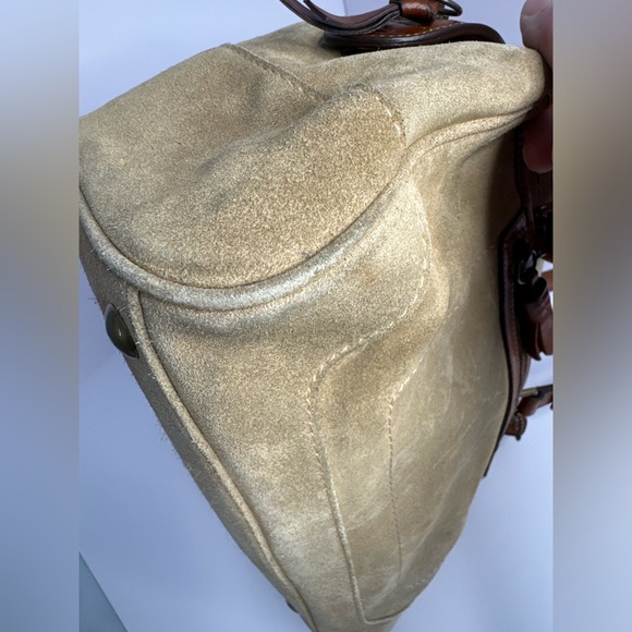 Coach Vintage Camel Leather Suede Satchel Bag - Picture 8 of 15